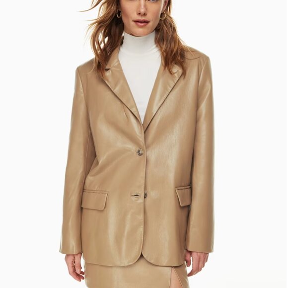 Aritzia Wilfred Memories Vegan Leather Blazer XXS (NWT) - Picture 6 of 7